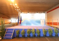 Noleggio palco con fondale e podio - Esempio ANAS, inaugurazione Nuova Aurelia, Taggia (IM)
